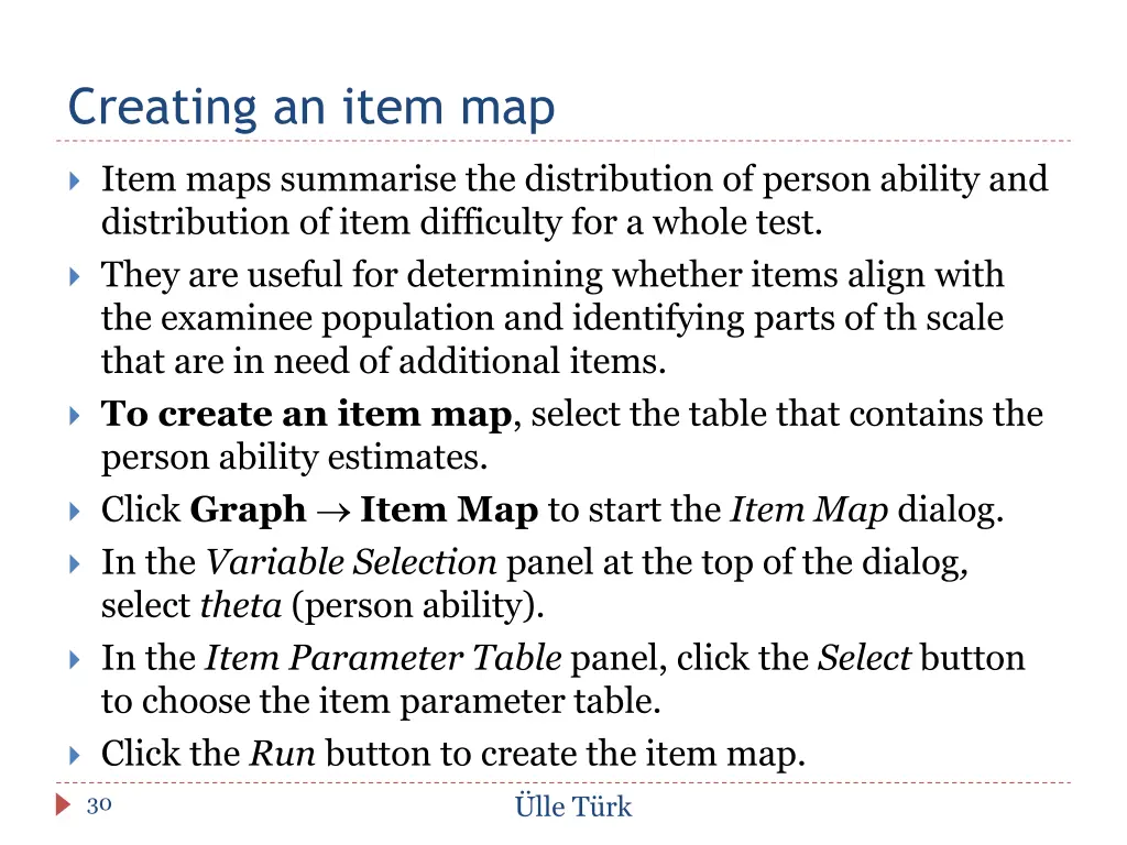 creating an item map