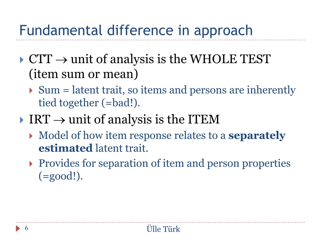 fundamental difference in approach