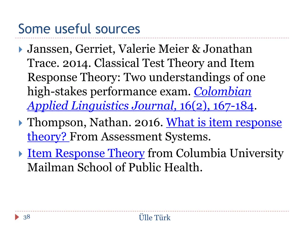 some useful sources