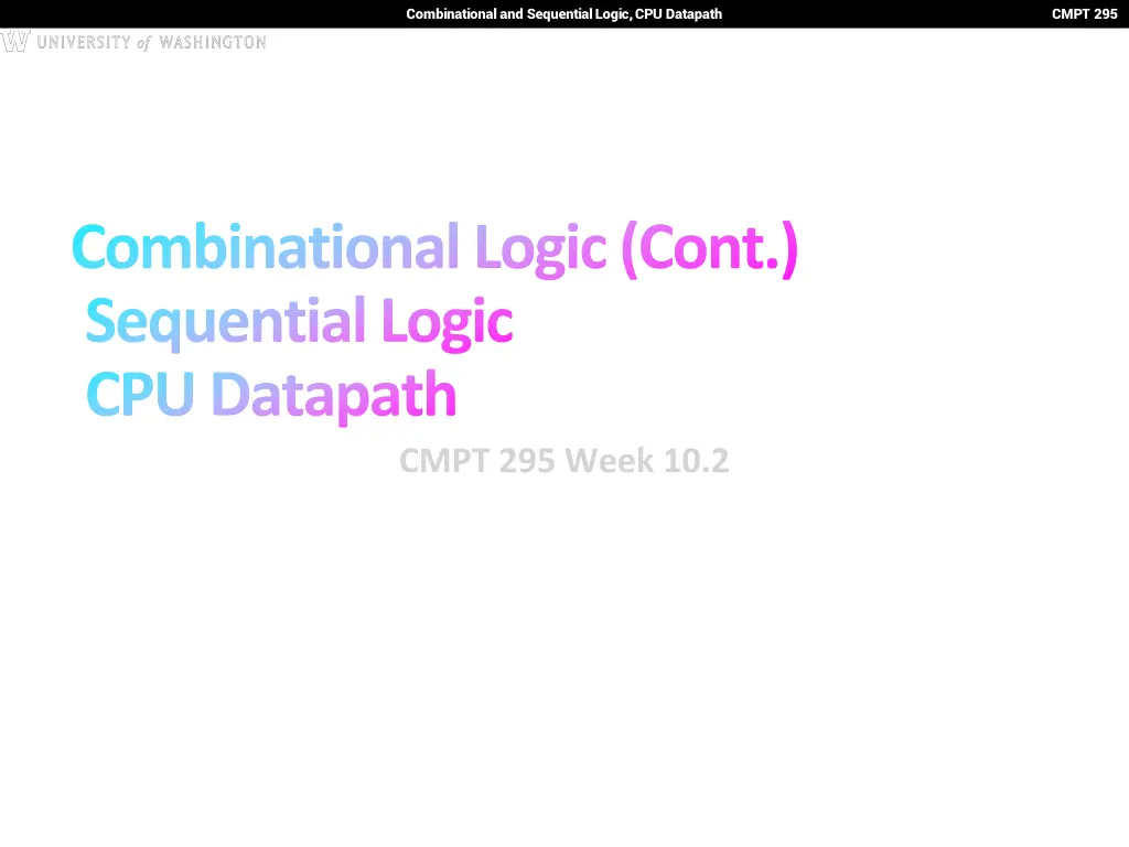 combinational and sequential logic cpu datapath