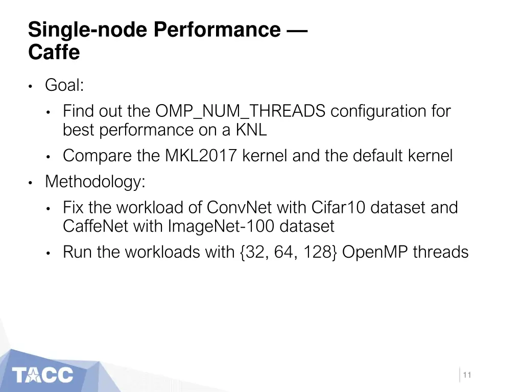 single node performance caffe