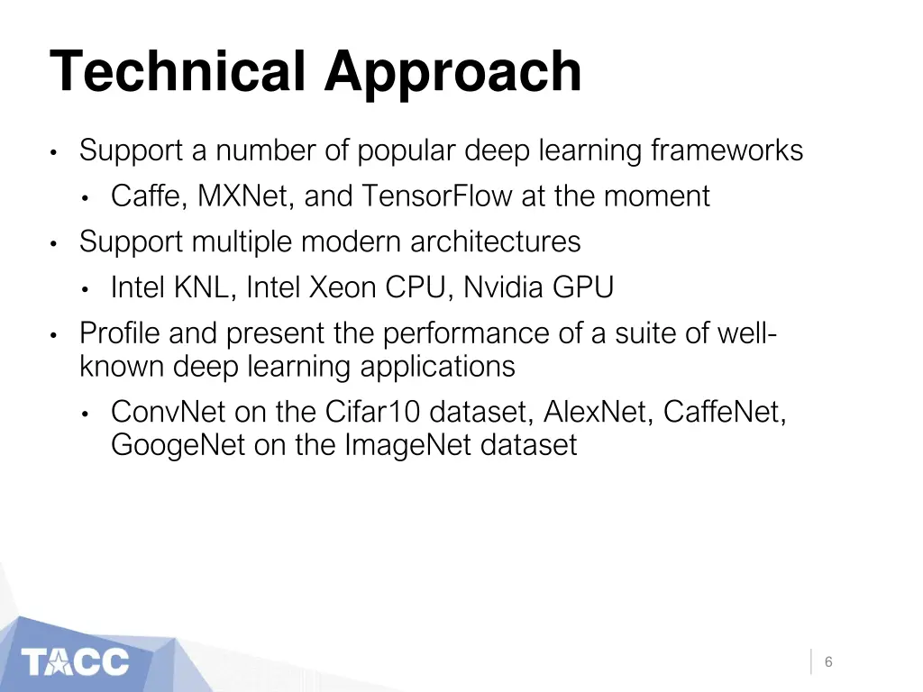 technical approach