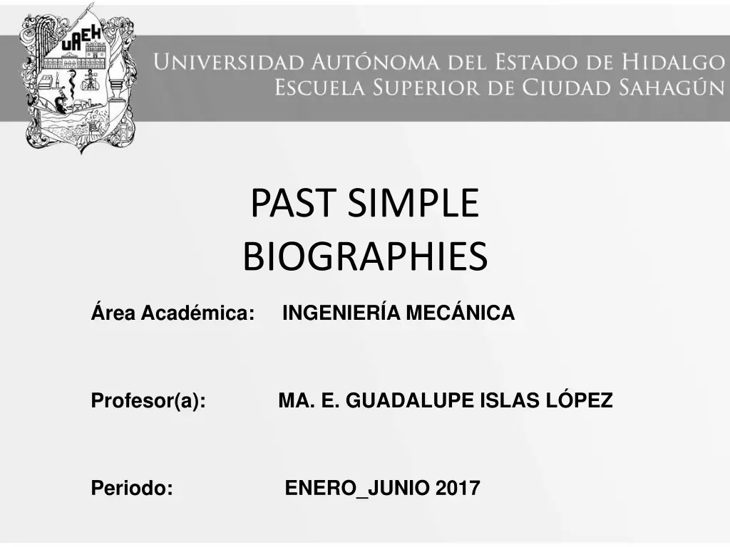 past simple biographies
