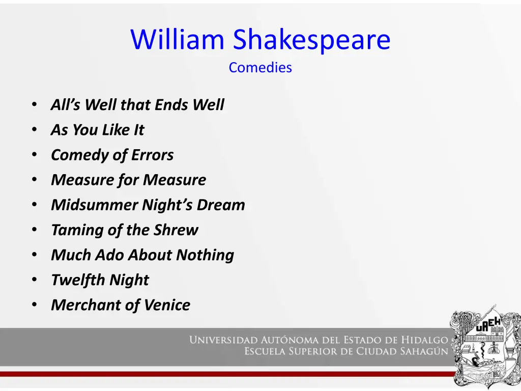 william shakespeare comedies