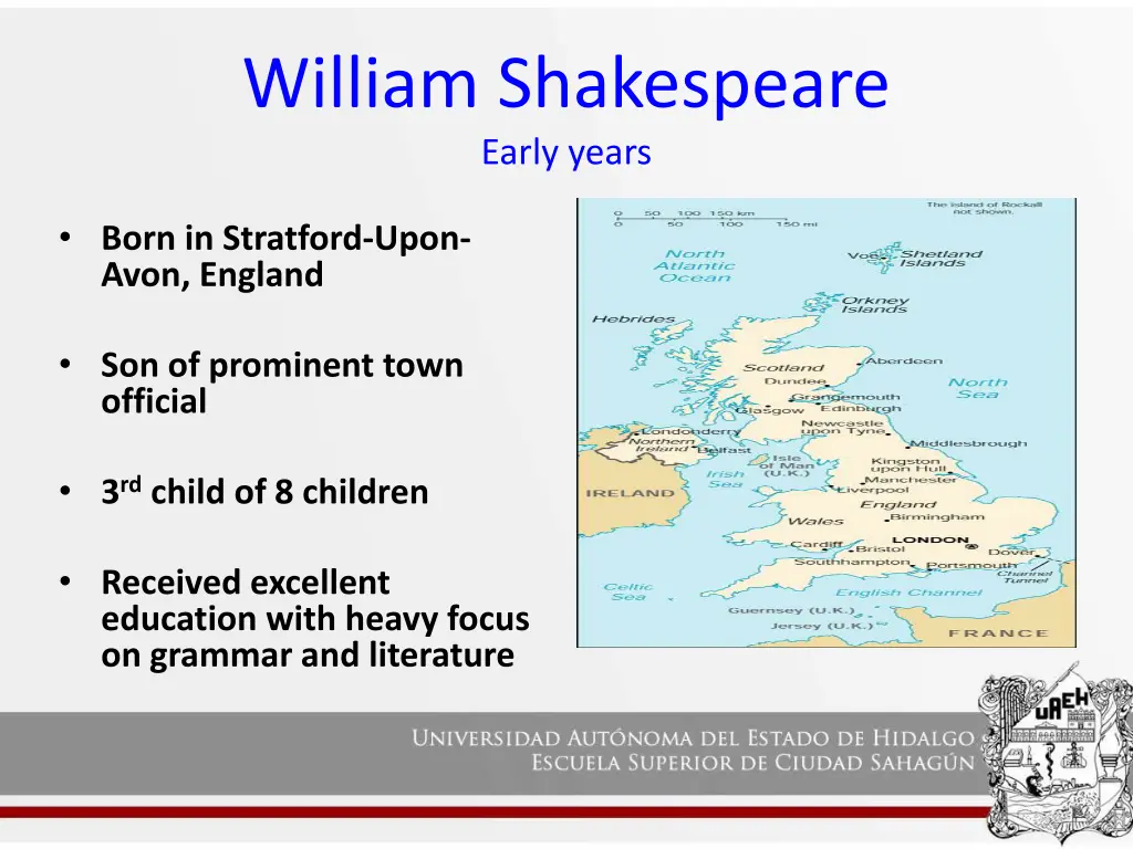 william shakespeare early years
