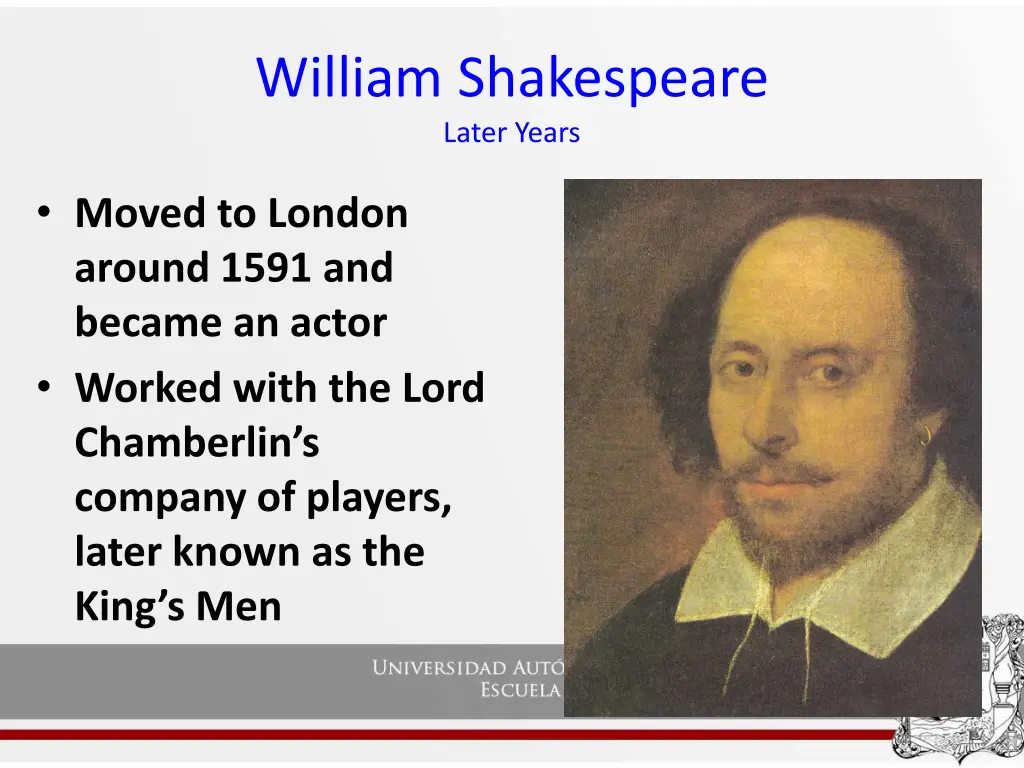 william shakespeare later years