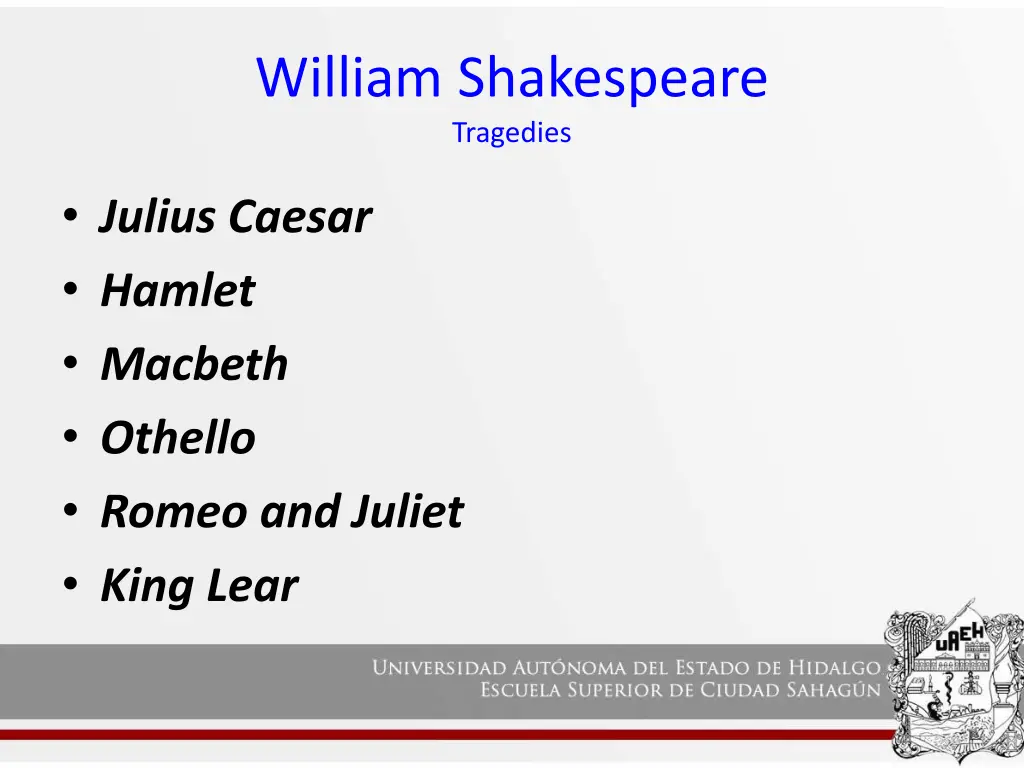 william shakespeare tragedies