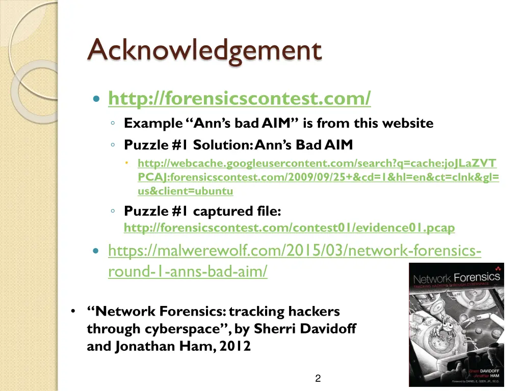 acknowledgement