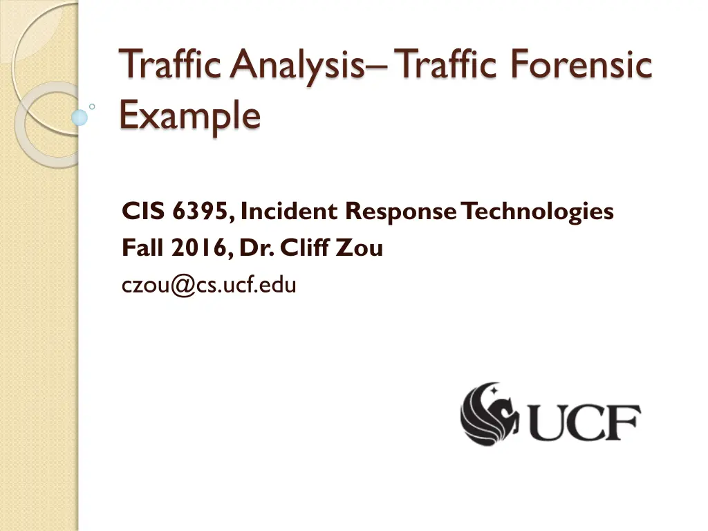 traffic analysis traffic forensic example