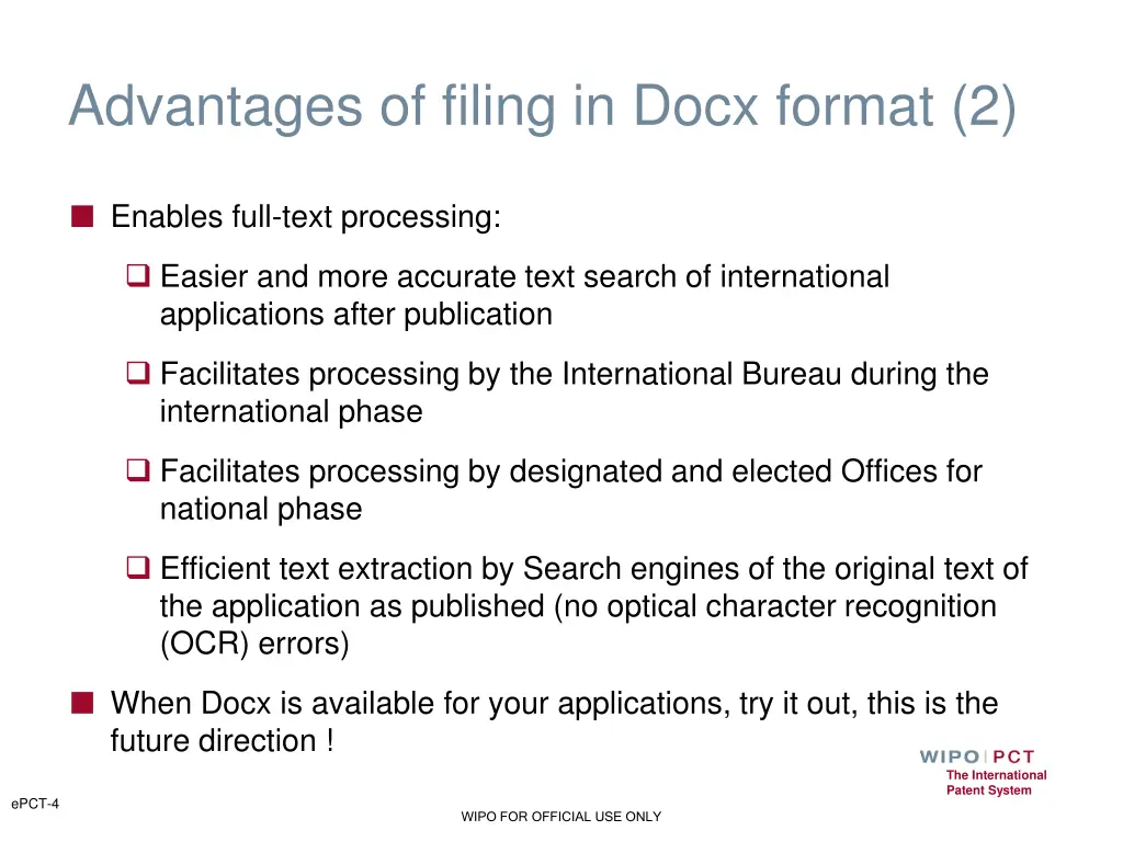 advantages of filing in docx format 2