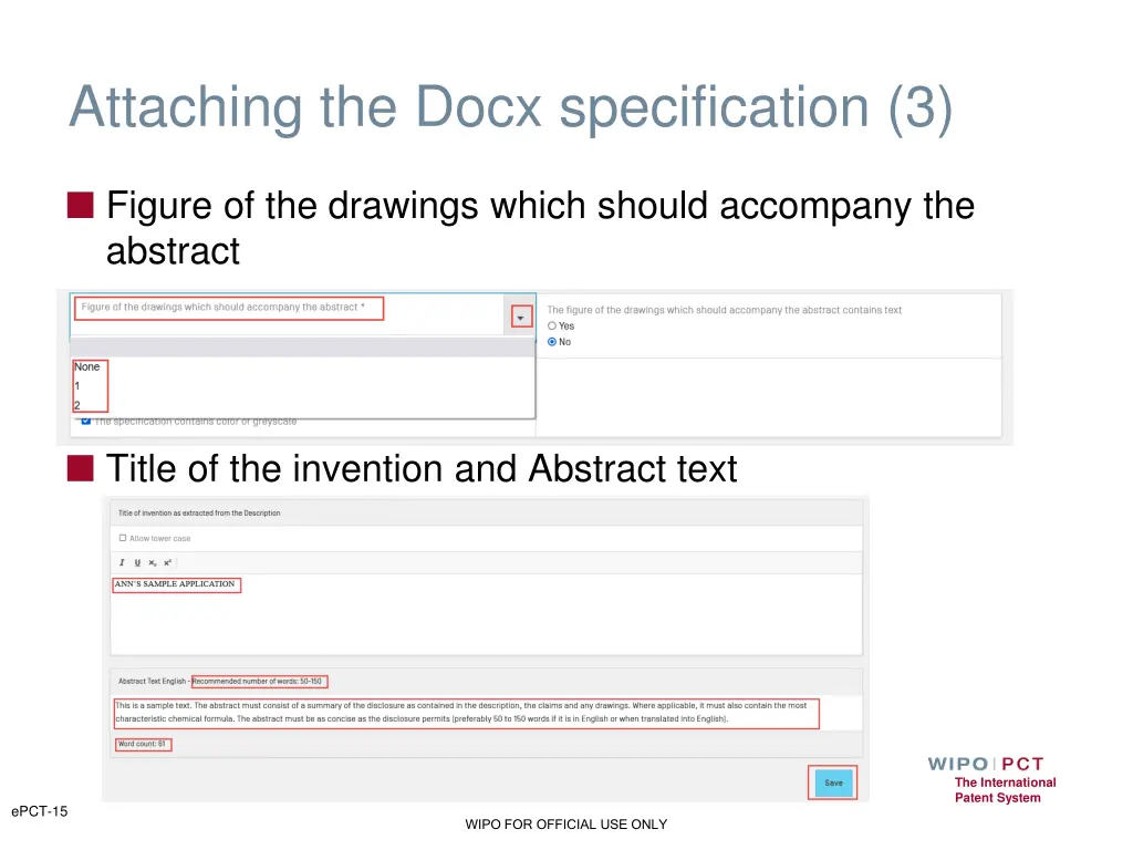 attaching the docx specification 3