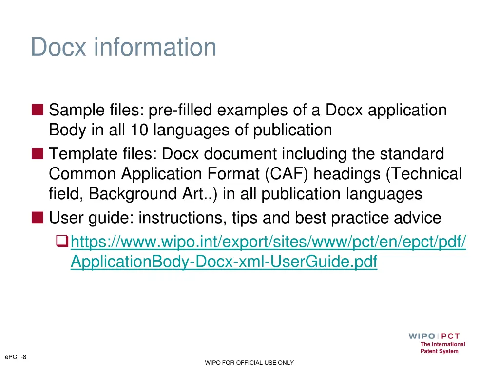 docx information