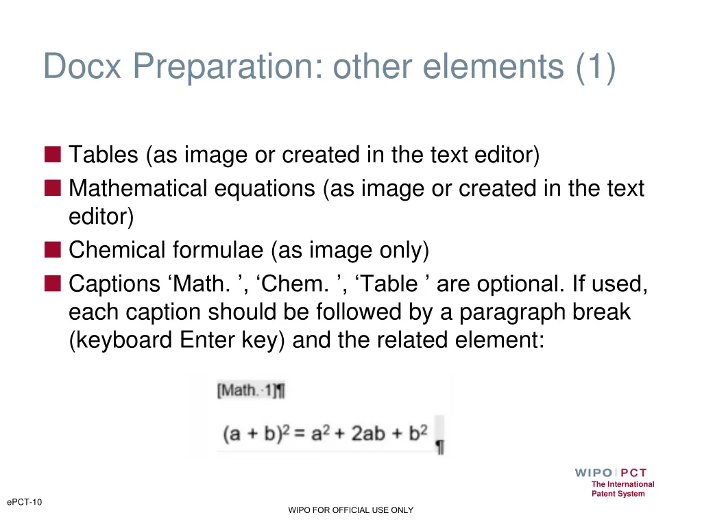 docx preparation other elements 1