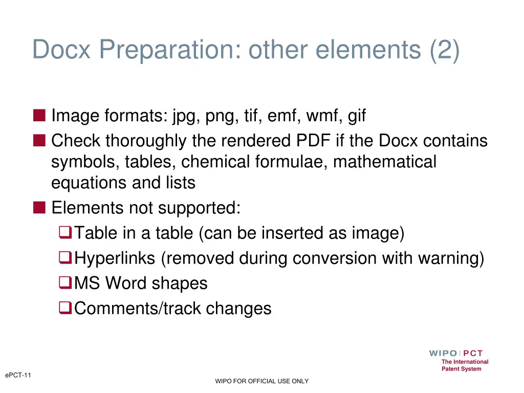 docx preparation other elements 2