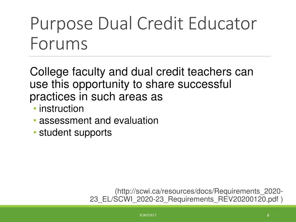 purpose dual credit educator forums 1