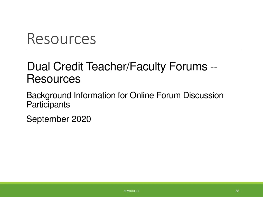resources