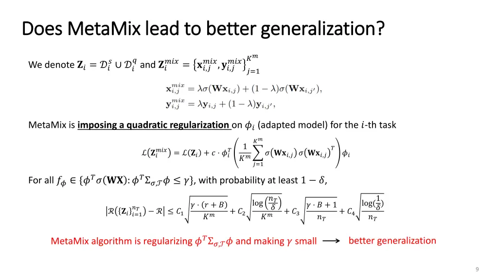 does metamix lead to better generalization does