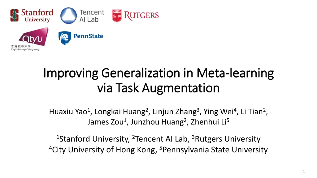 improving generalization in meta improving