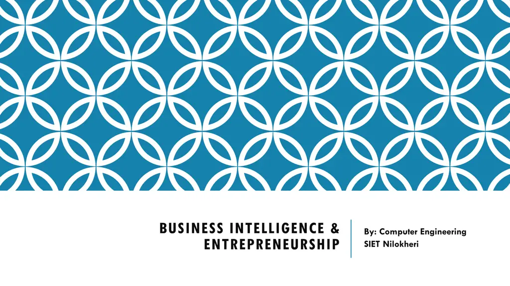 business intelligence entrepreneurship
