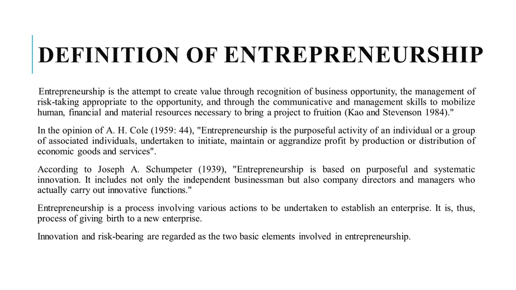 definition of entrepreneurship