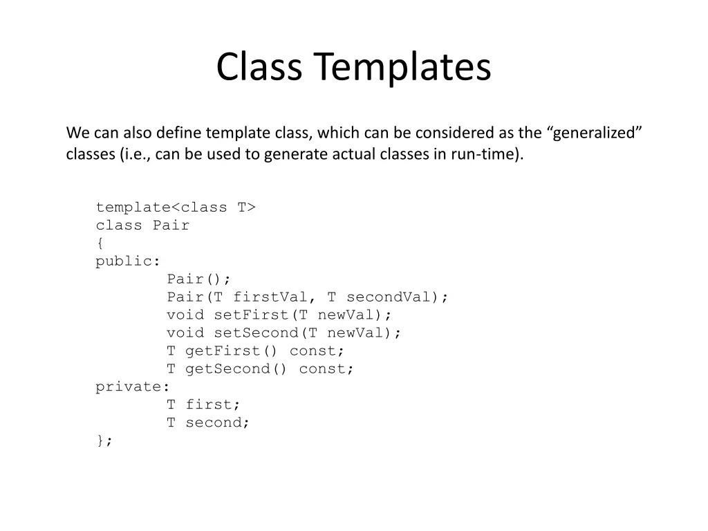class templates