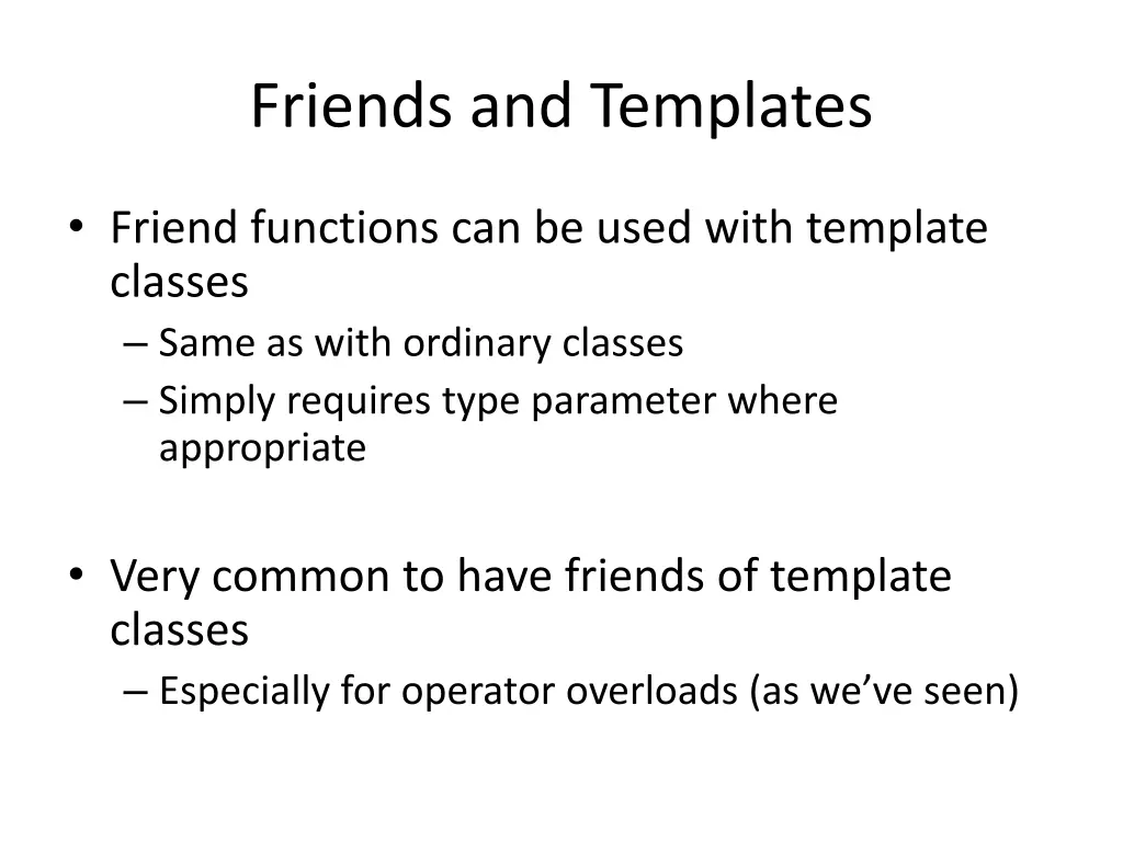 friends and templates