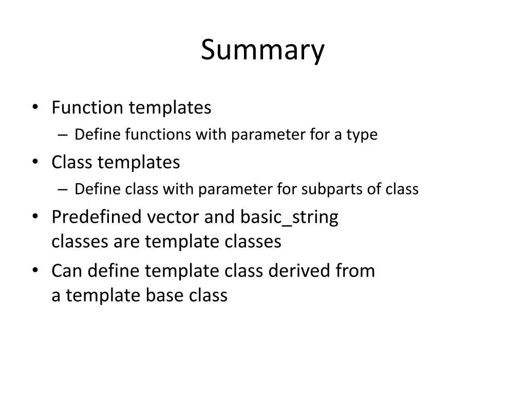 summary