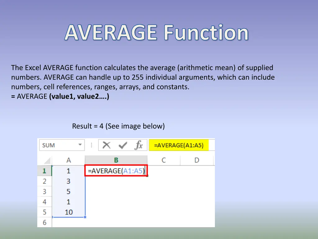 average function