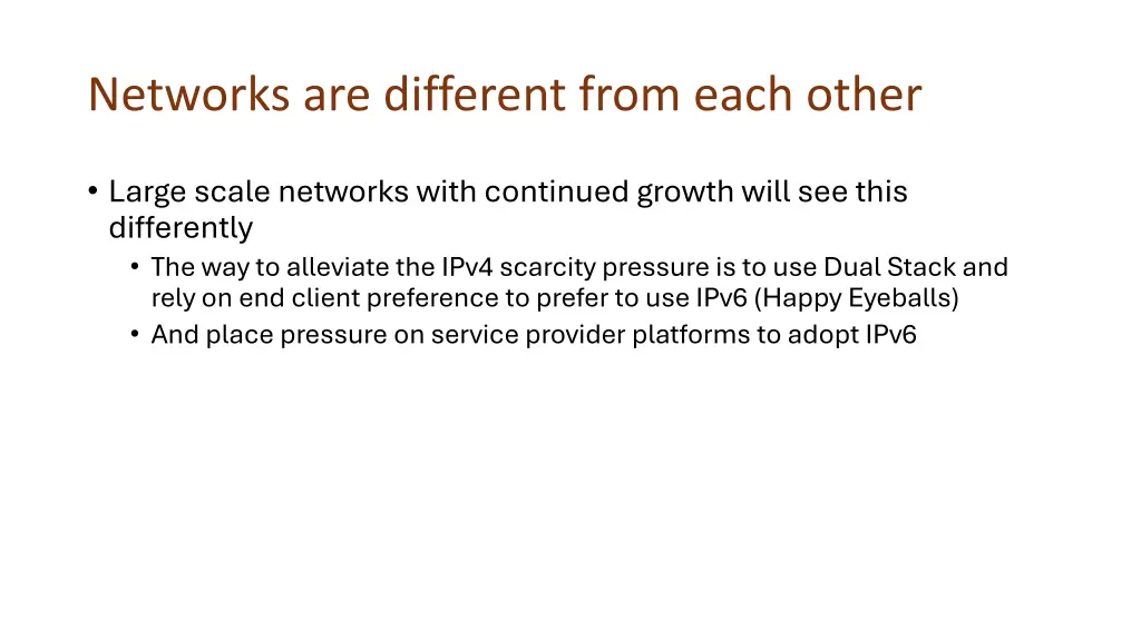 networks are different from each other 1