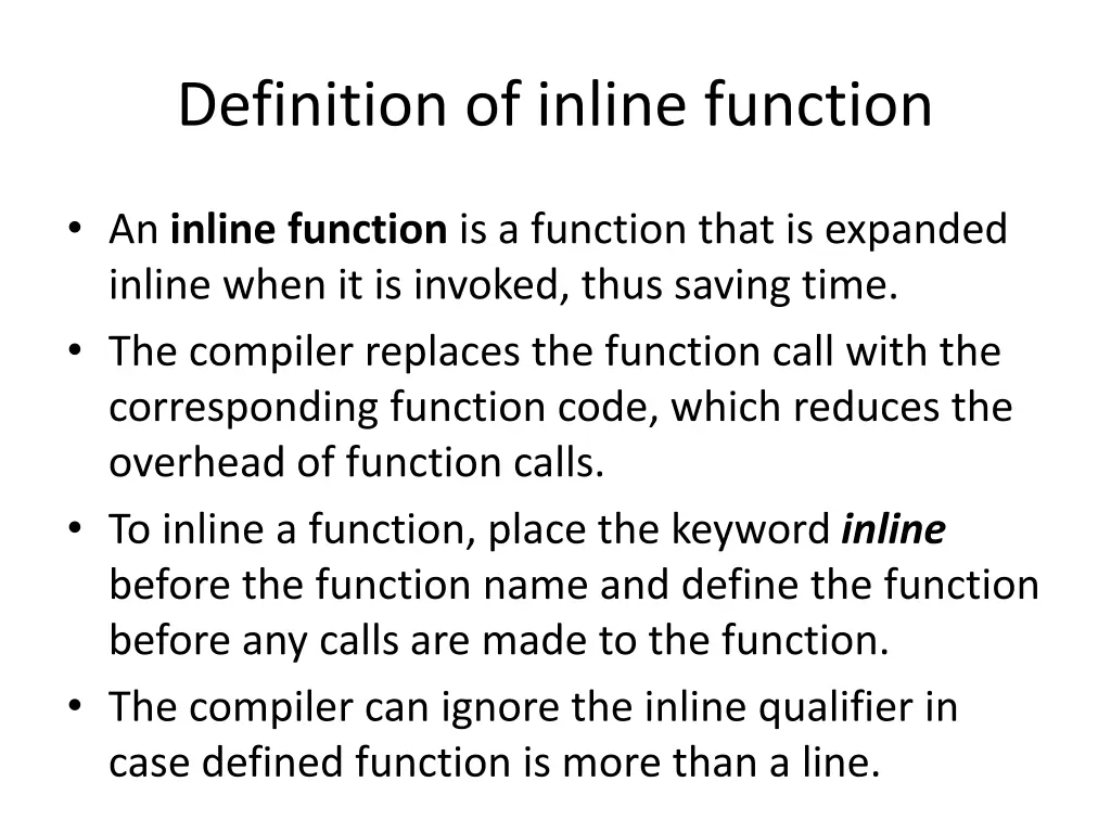 definition of inline function