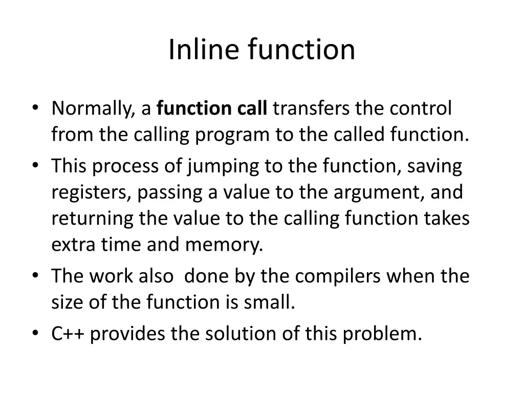 inline function