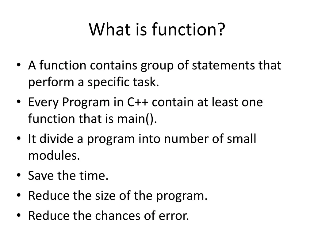 what is function
