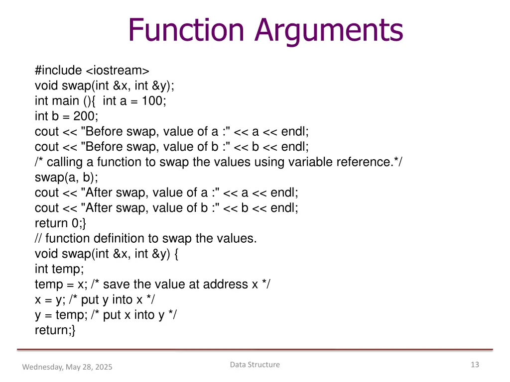 function arguments 2