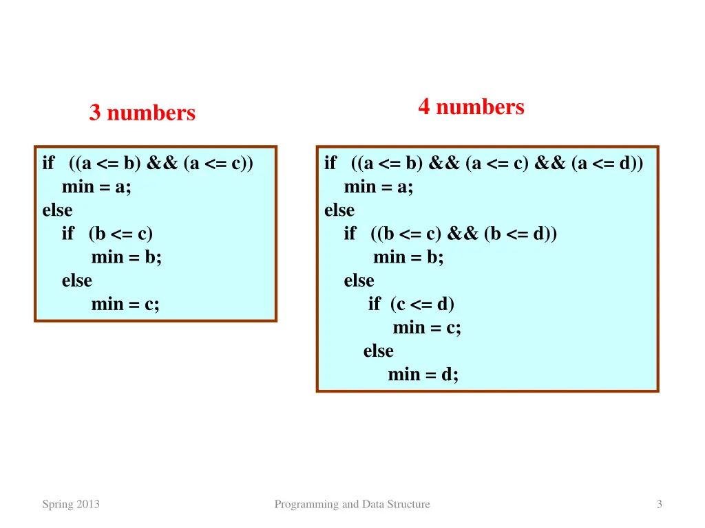 4 numbers