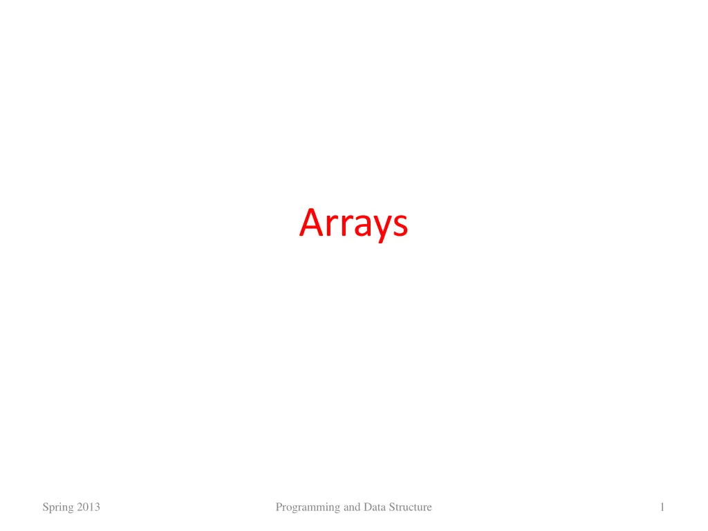 arrays