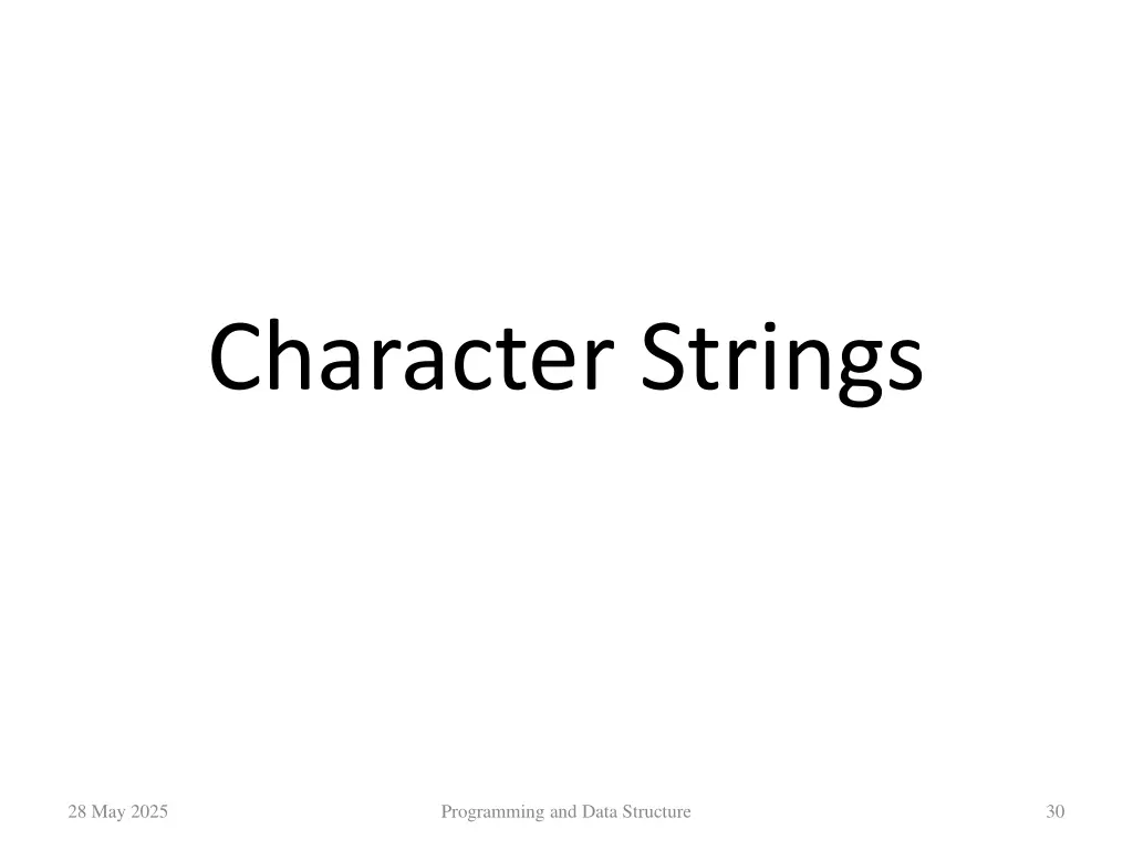 character strings