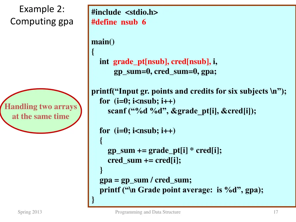 example 2 computing gpa