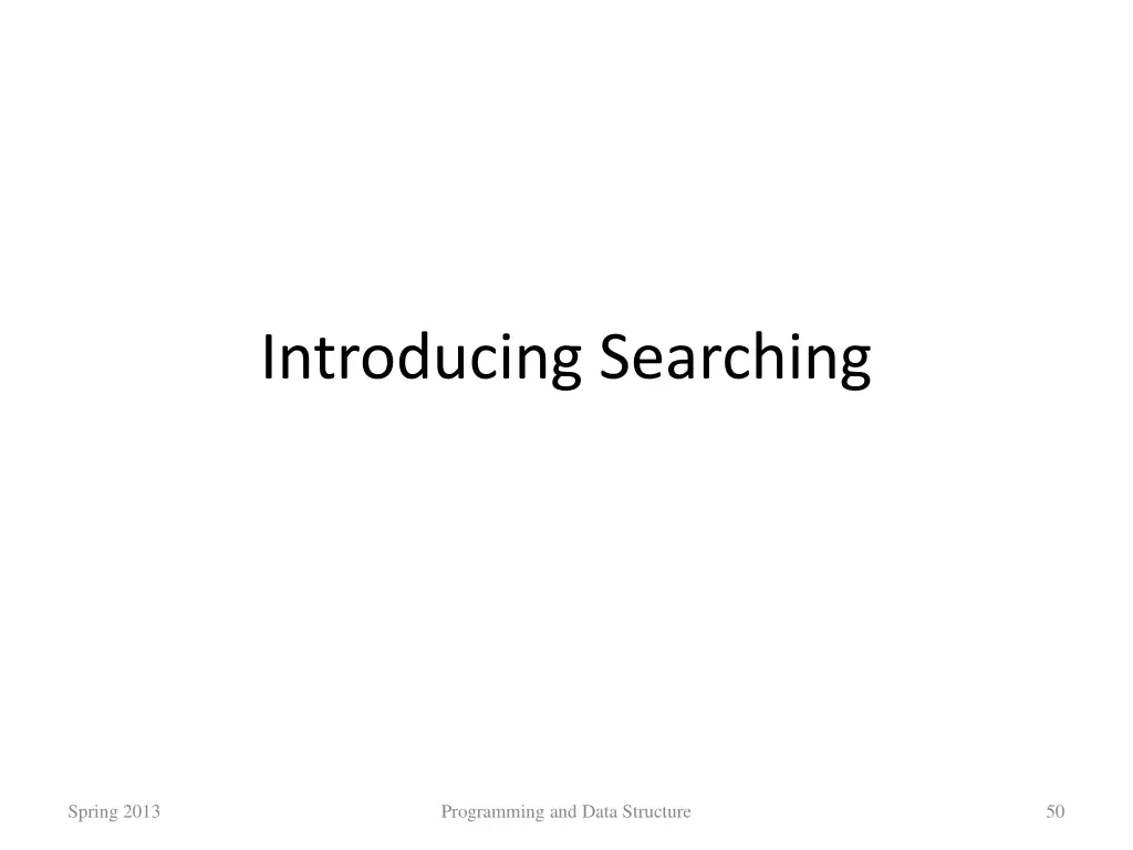 introducing searching