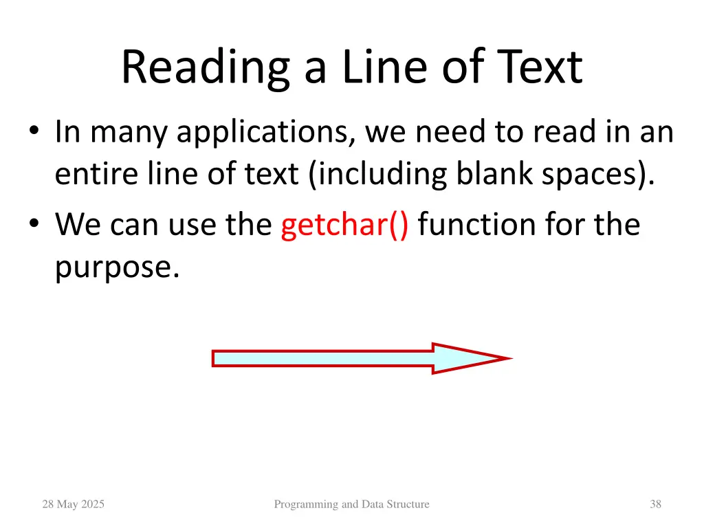 reading a line of text in many applications
