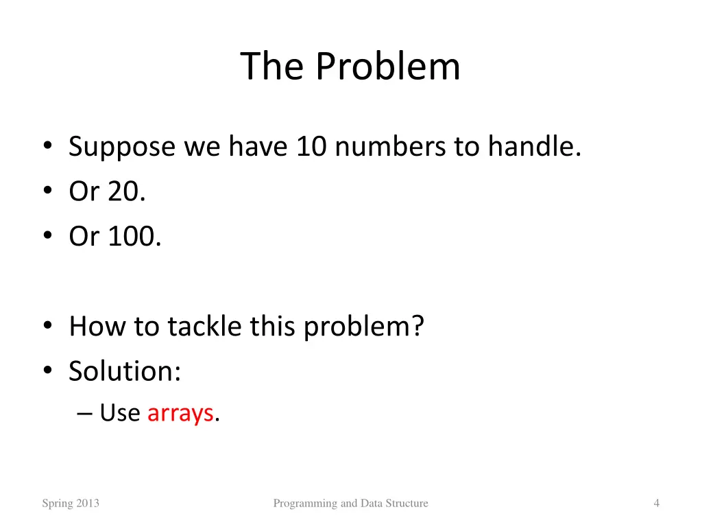 the problem