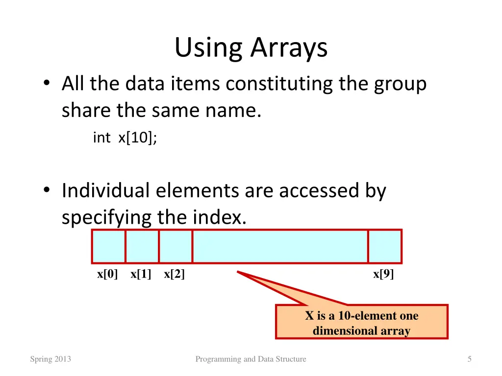 using arrays