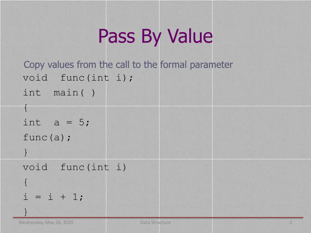 pass by value