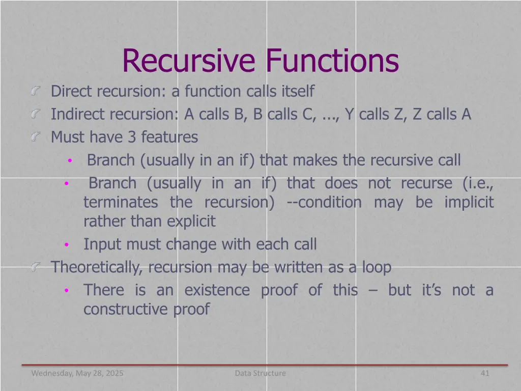 recursive functions direct recursion a function