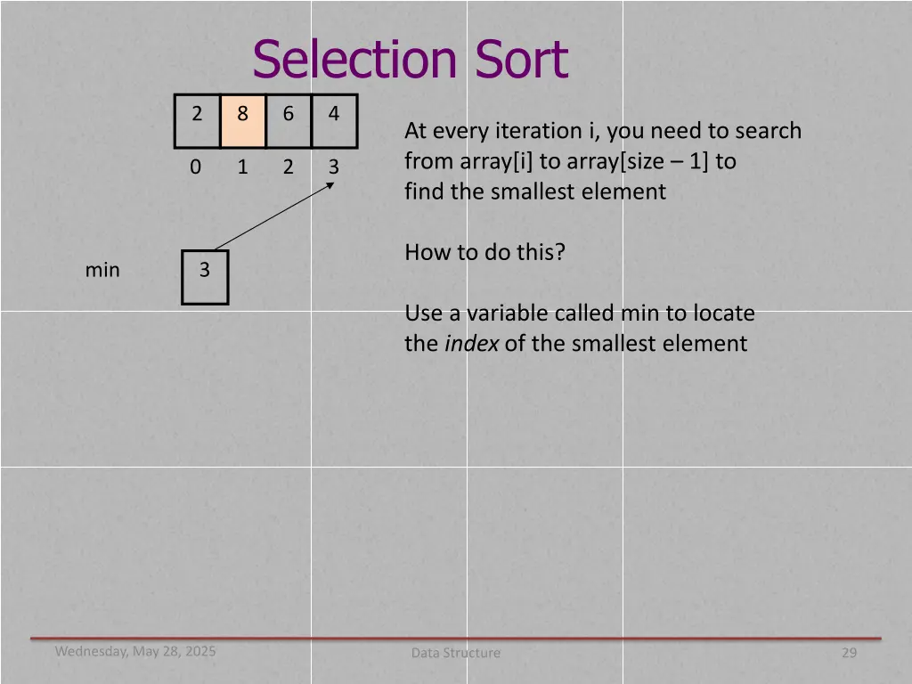 selection sort 2
