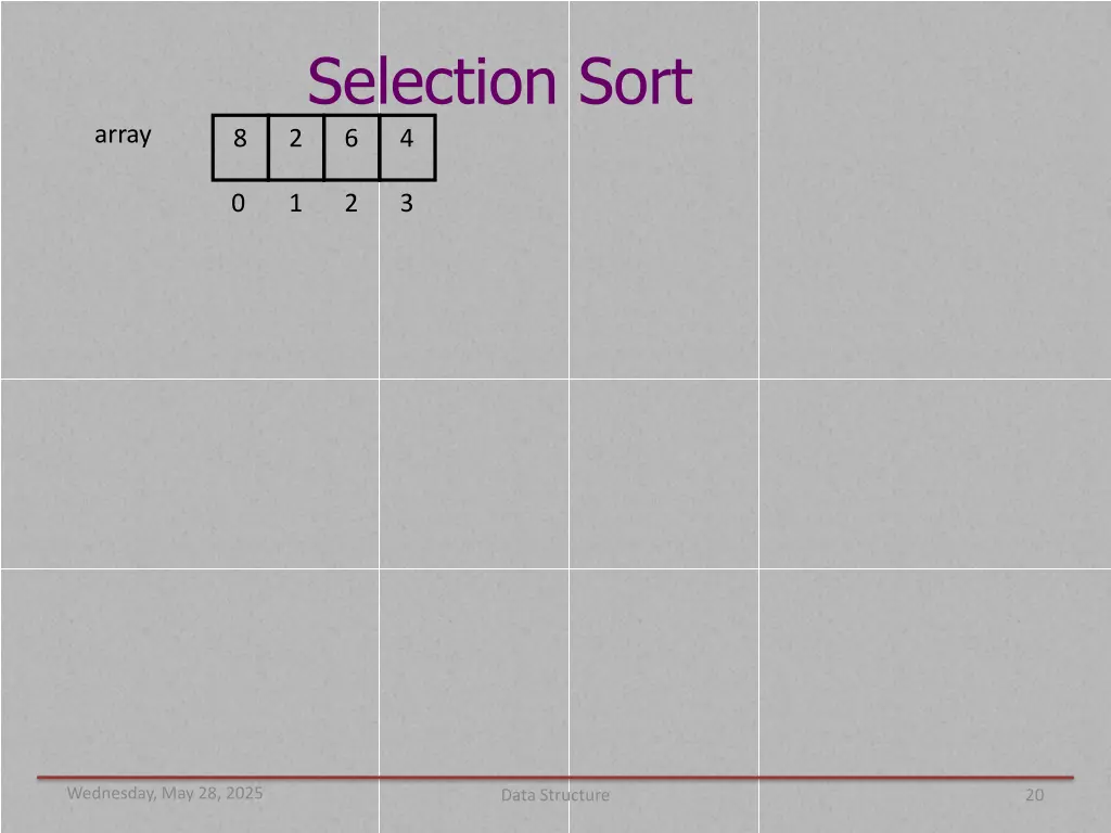 selection sort 6 4