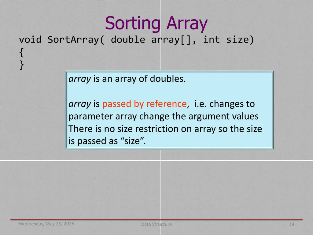 sorting array