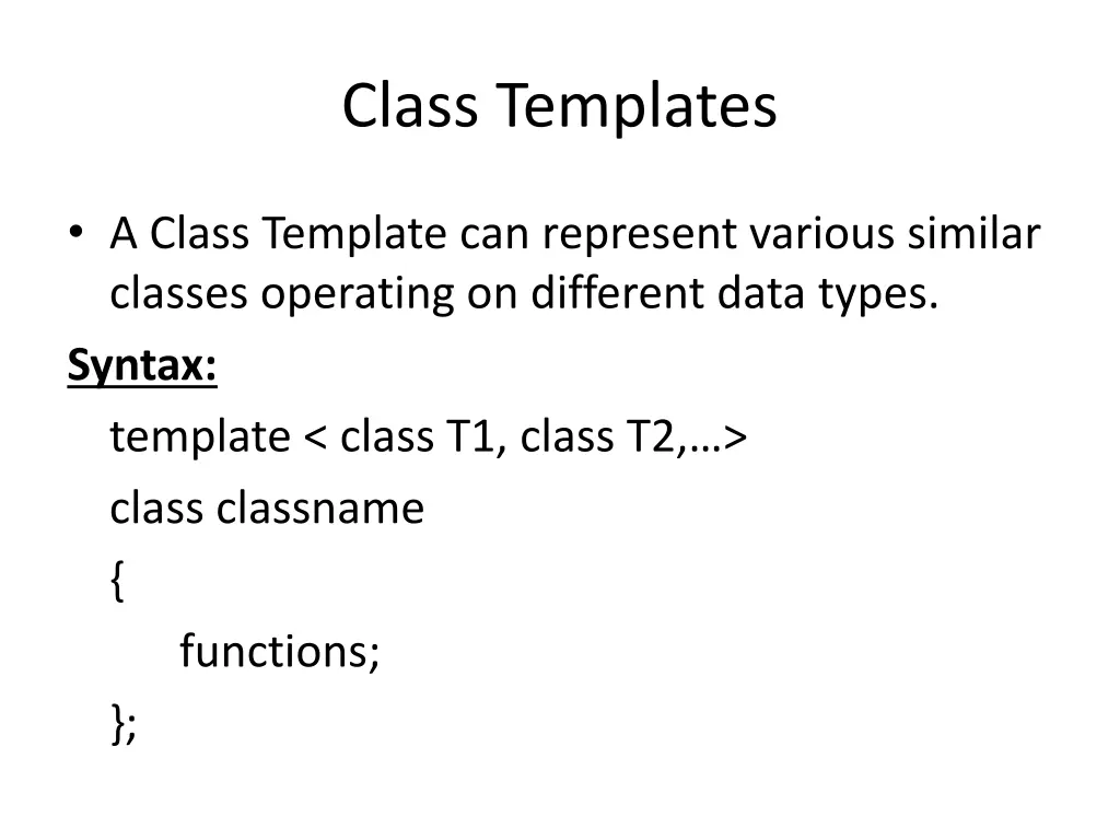 class templates