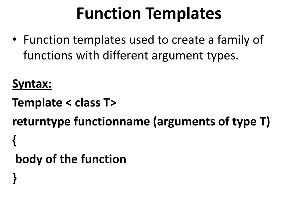 function templates
