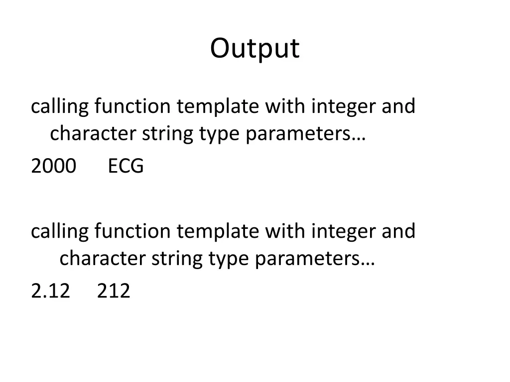 output