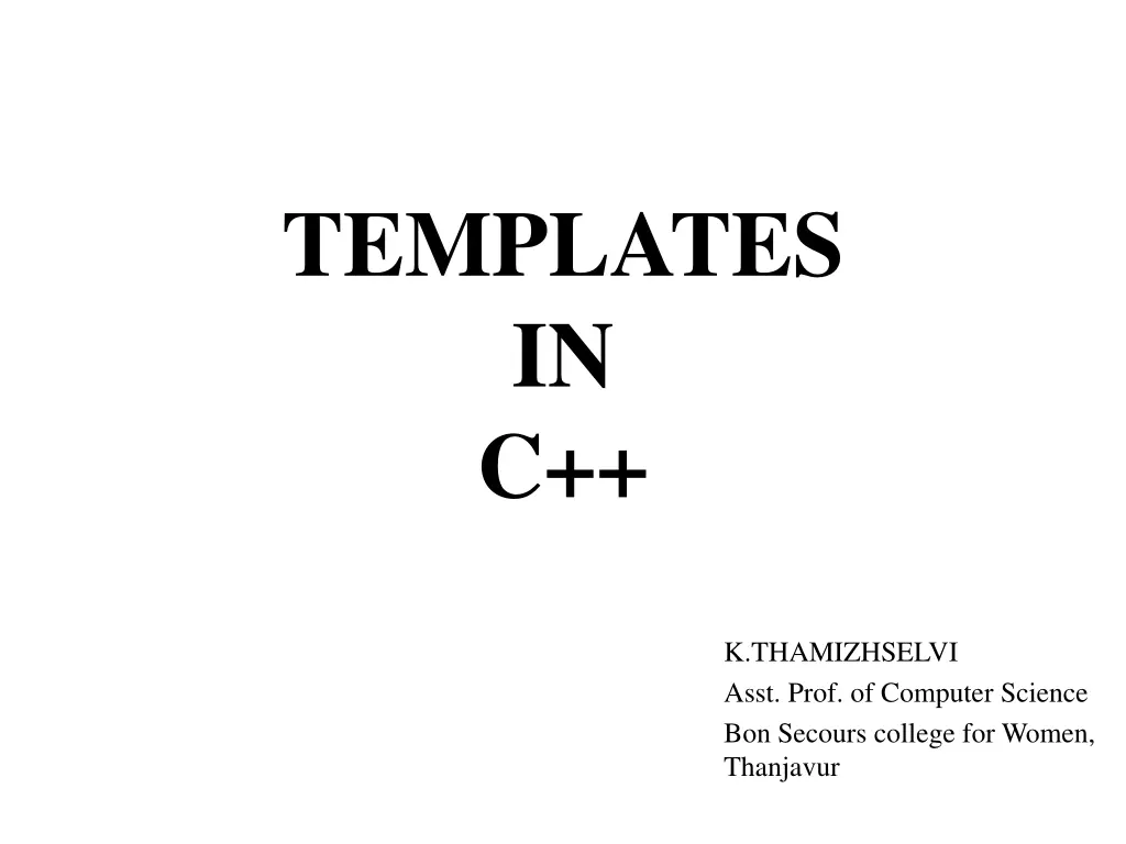 templates in c